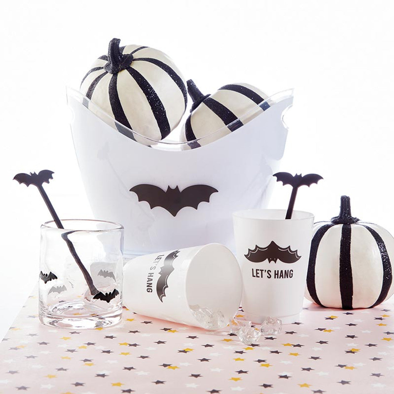 "Let's Hang" Bat Frosted Cups