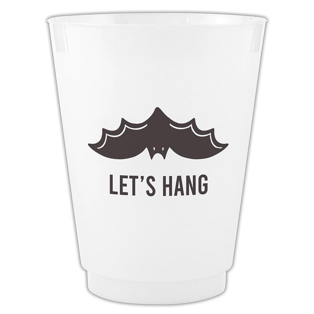 "Let's Hang" Bat Frosted Cups