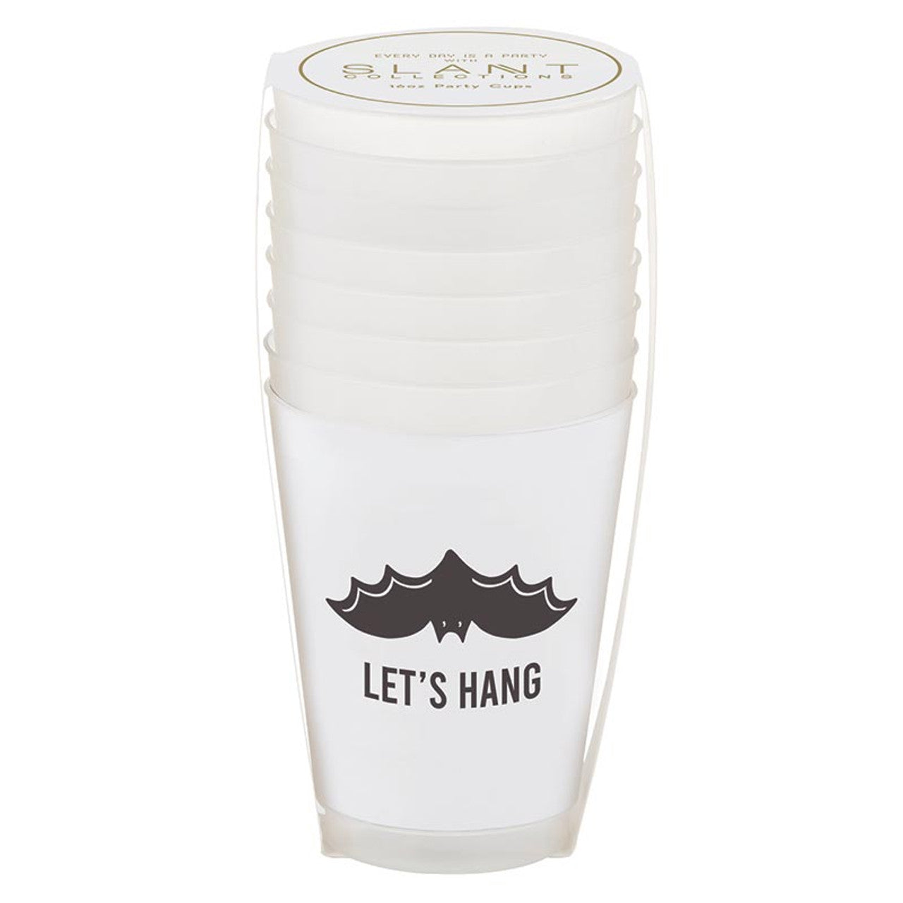 "Let's Hang" Bat Frosted Cups