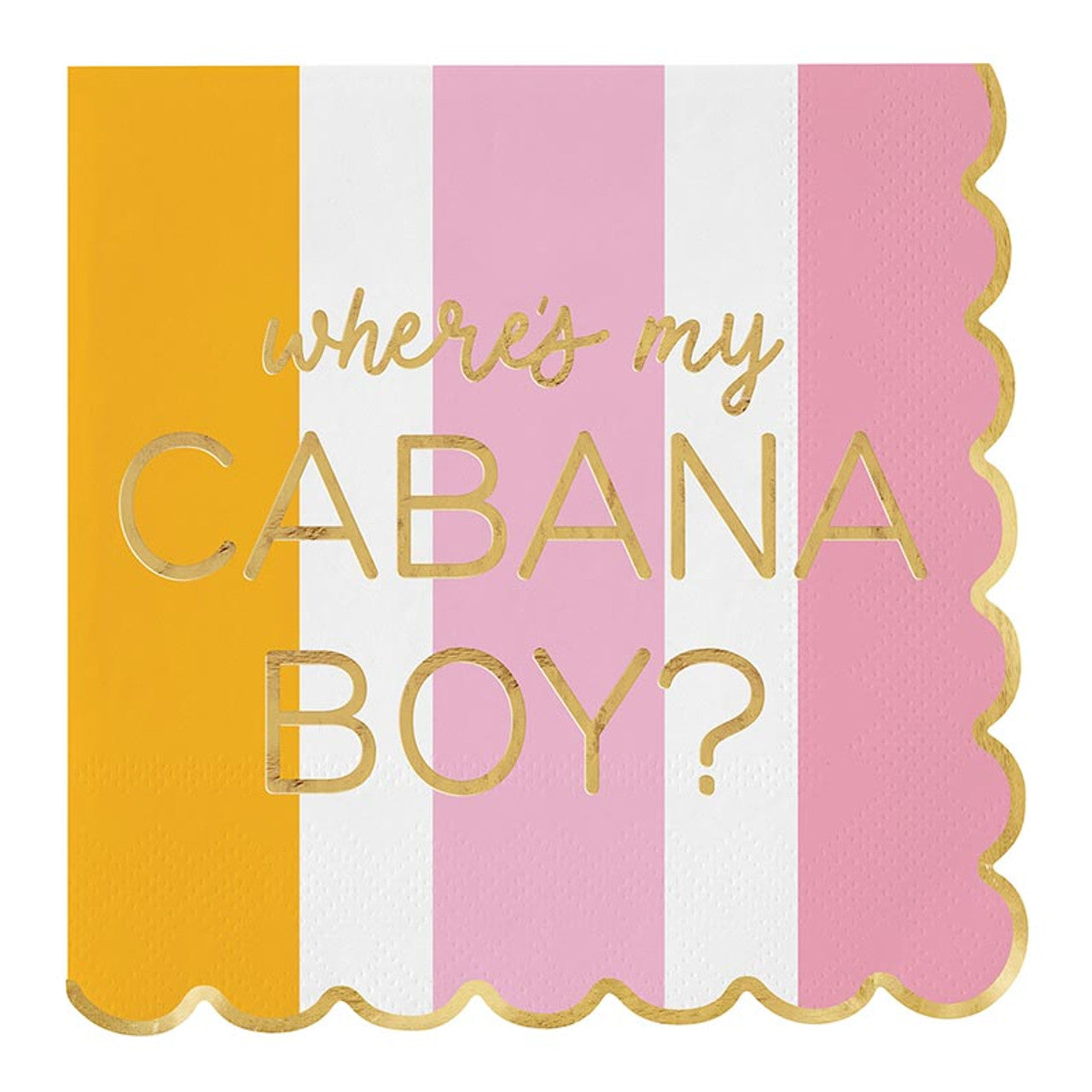 Cabana Boy Scalloped Cocktail Napkins