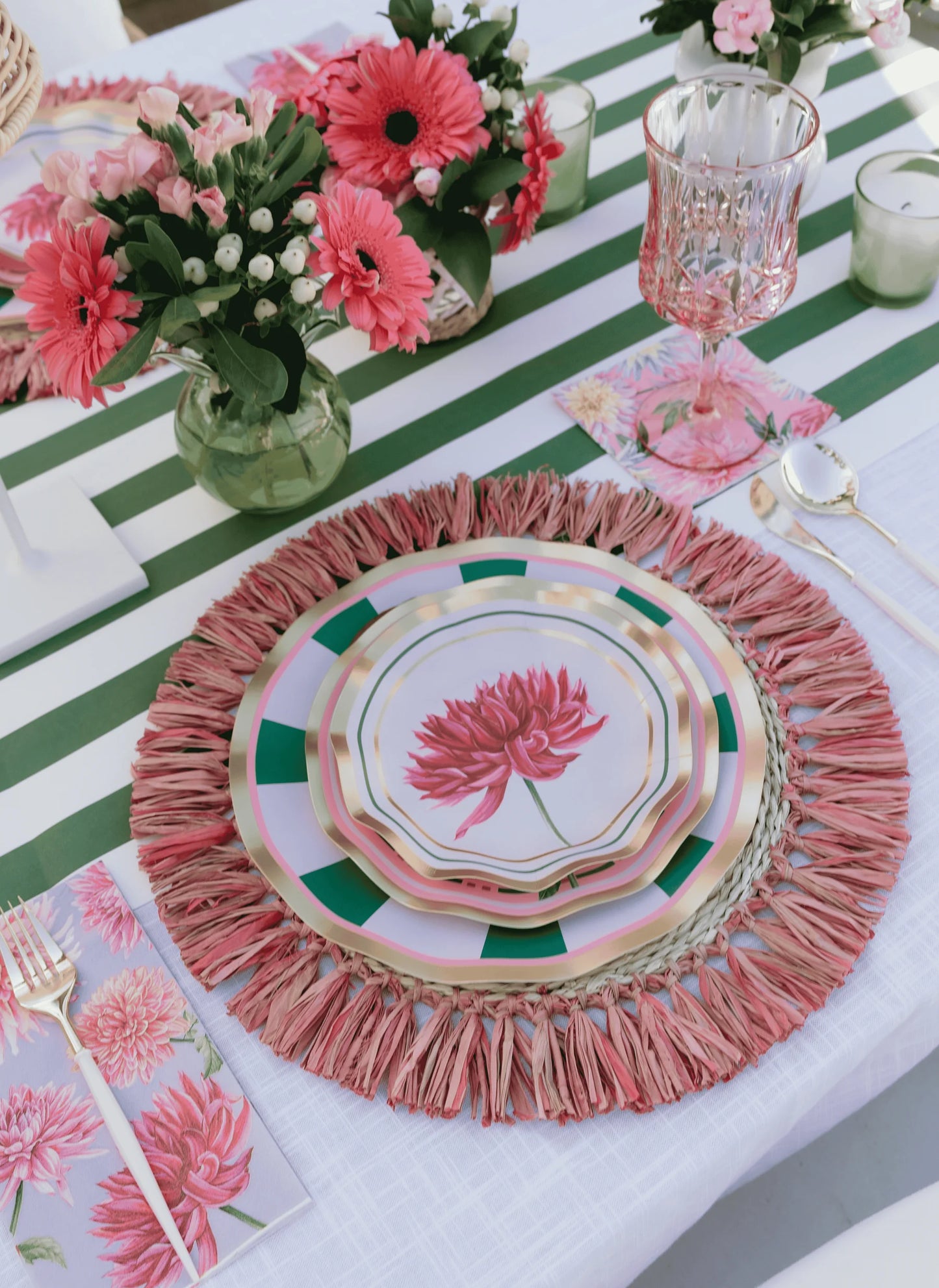 Dahlia Garden Cocktail Napkins