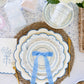 Pembroke Blue Edge Scallop 12" Plate