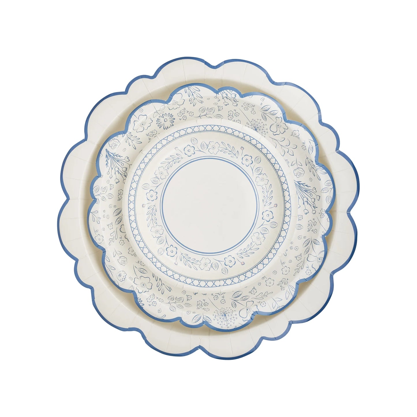 Pembroke Blue Edge Scallop 12" Plate