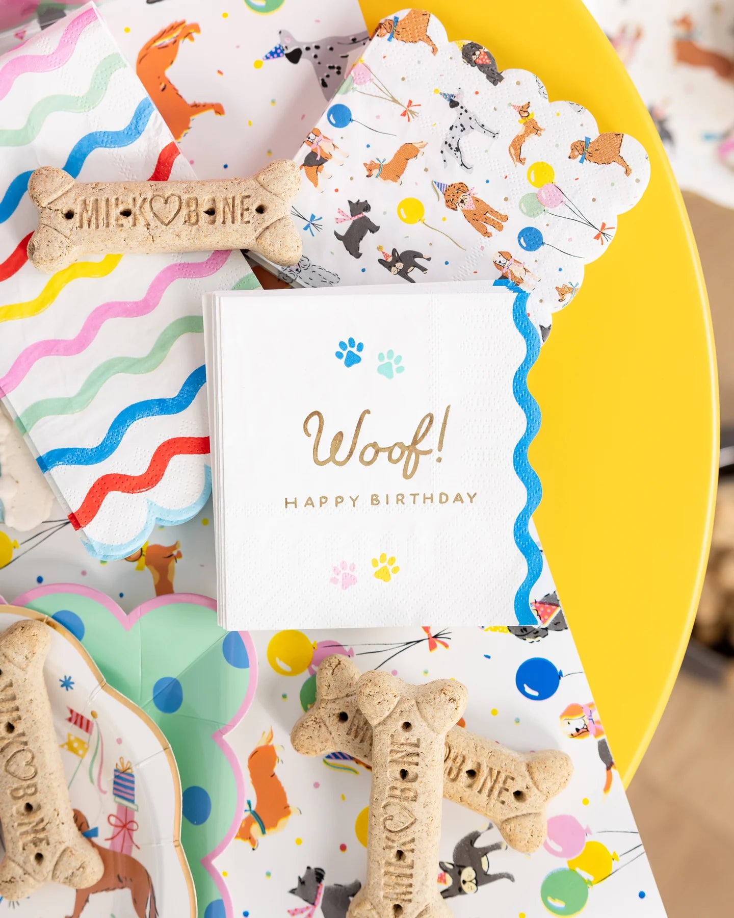 Woof Paw Print Cocktail Napkins - Thumbnail 2