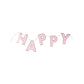 Pastel Pink Happy Birthday Signature Banner