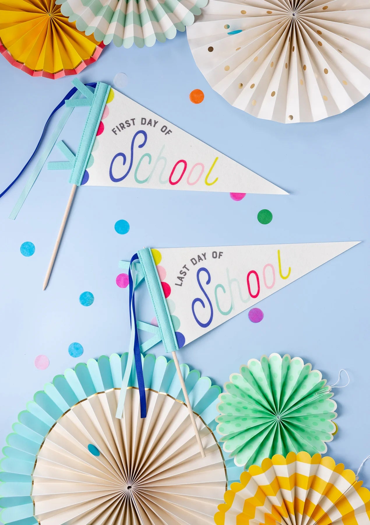 First Day of School/Last Day of School Felt Pennant Banner Set