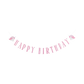 Pink Unicorn Happy Birthday Banner