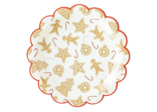 Cream Gingerbread Cookie Plates