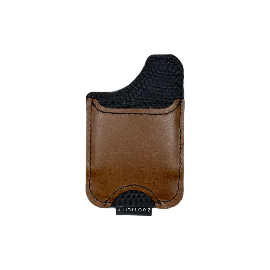 Leather Pocket Wallet: Black/Black