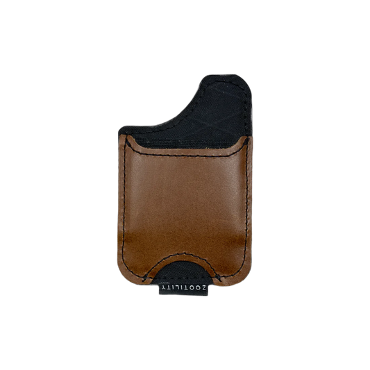 Leather Pocket Wallet: Black/Black