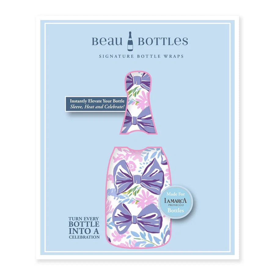 Lavender Lace Bows Bottle Wrap (La Marca Edition)