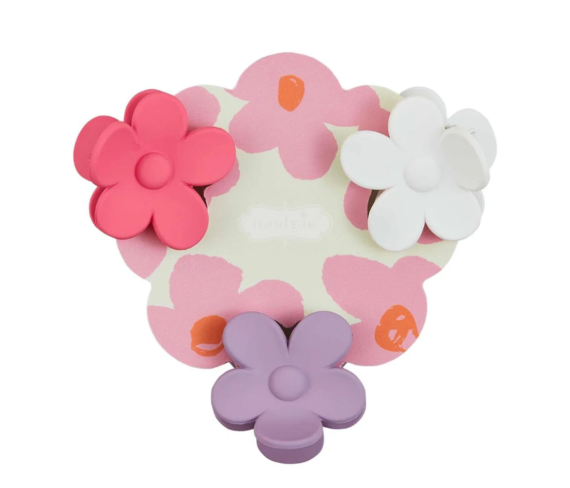 Mini Daisy Hair Clip Sets (Multiple Colors Available)