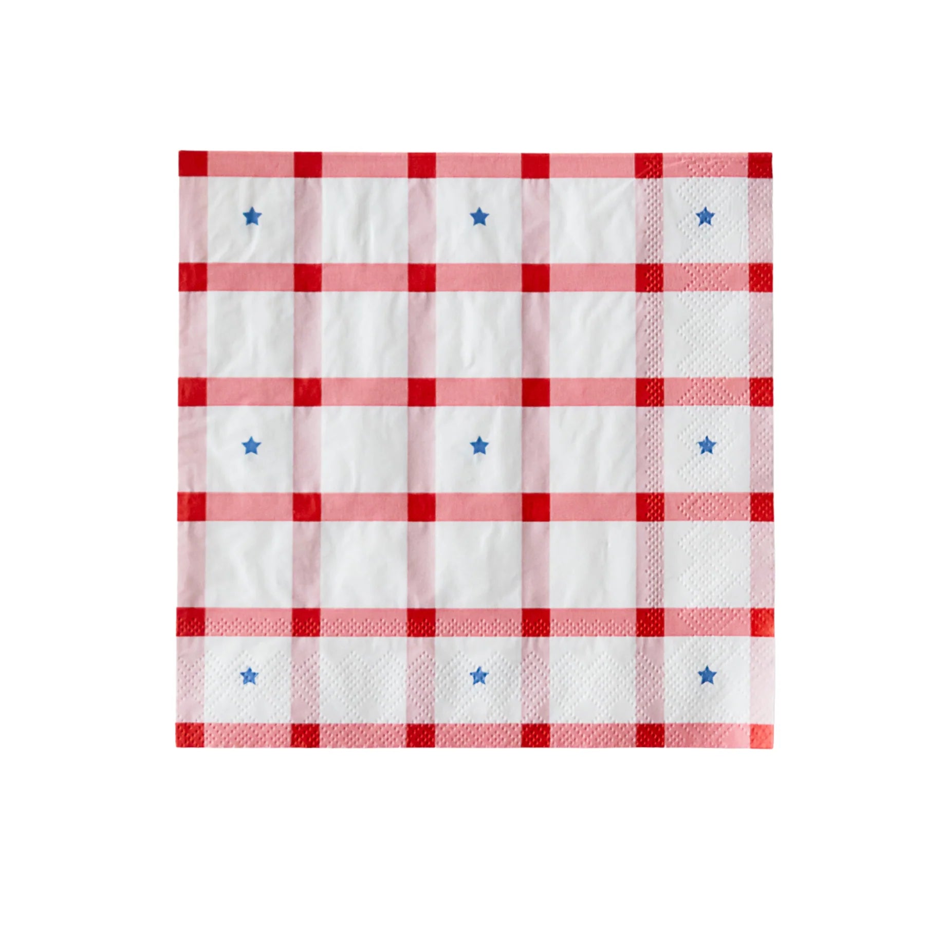 Red Gingham 4th of July Large Napkins - Thumbnail 2