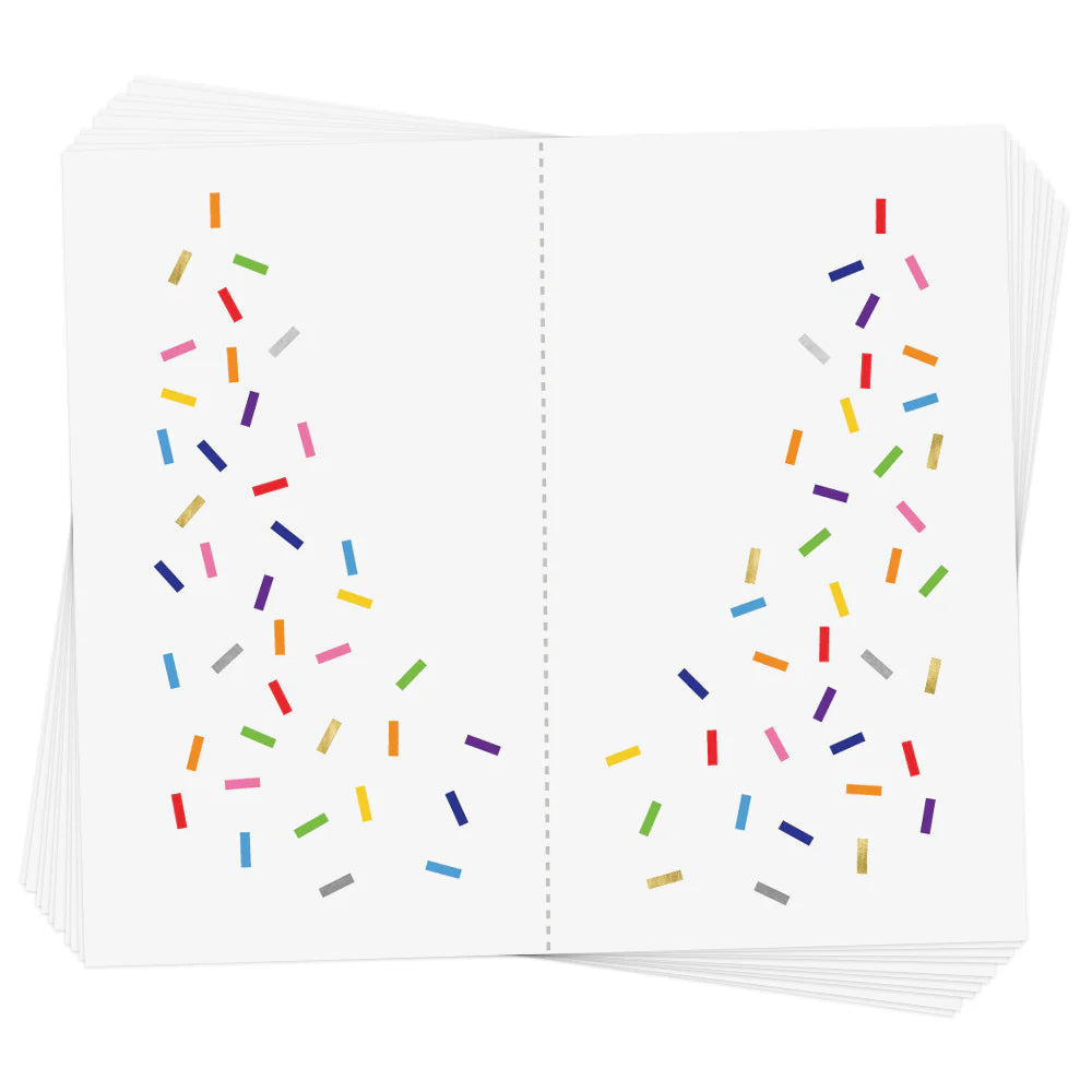 Rainbow Sprinkle Eye Jewel Temporary Tattoos