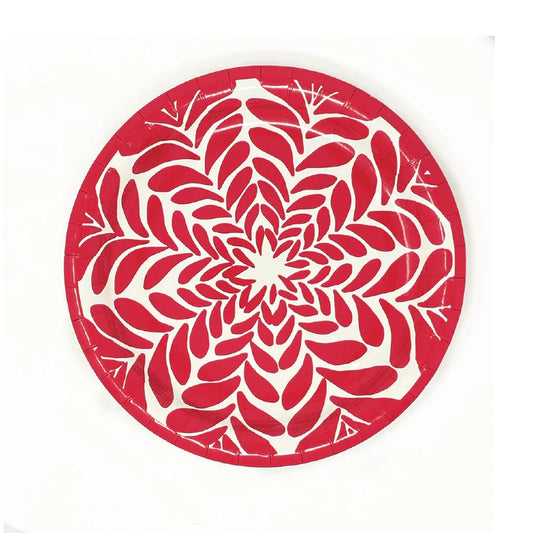 Red and White Paper Plates (Two Sizes Available)