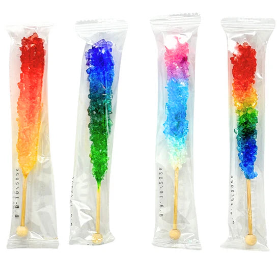 Tie Dye Rock Candy Sticks