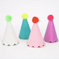 Glitter Pom Pom Party Hats