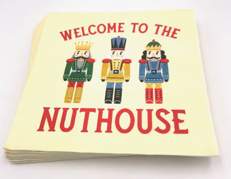 Cocktail Napkins: Welcome to the Nuthouse