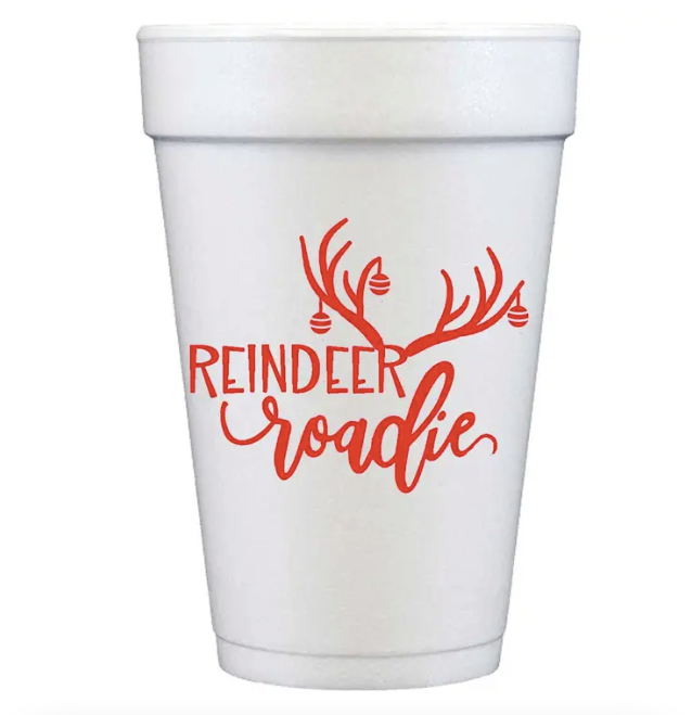 Reindeer Roadie Foam Cups