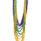 Mardi Gras Seed Bead Necklace