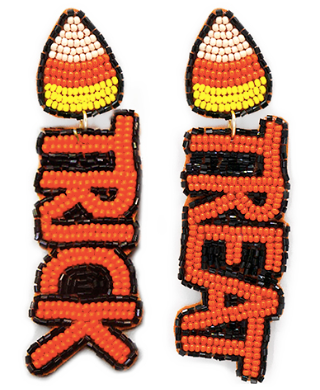 Trick or Treat Seed Bead Earrings