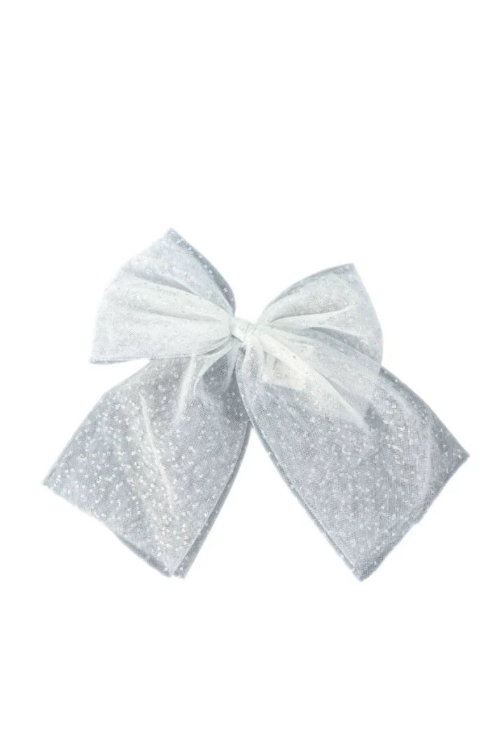 White Tulle Bottle Bow
