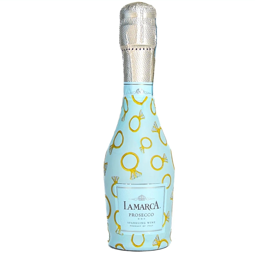 Beau Bottles Blue Engagement Ring Bottle Wraps (Mini La Marca Edition - Set of 6)