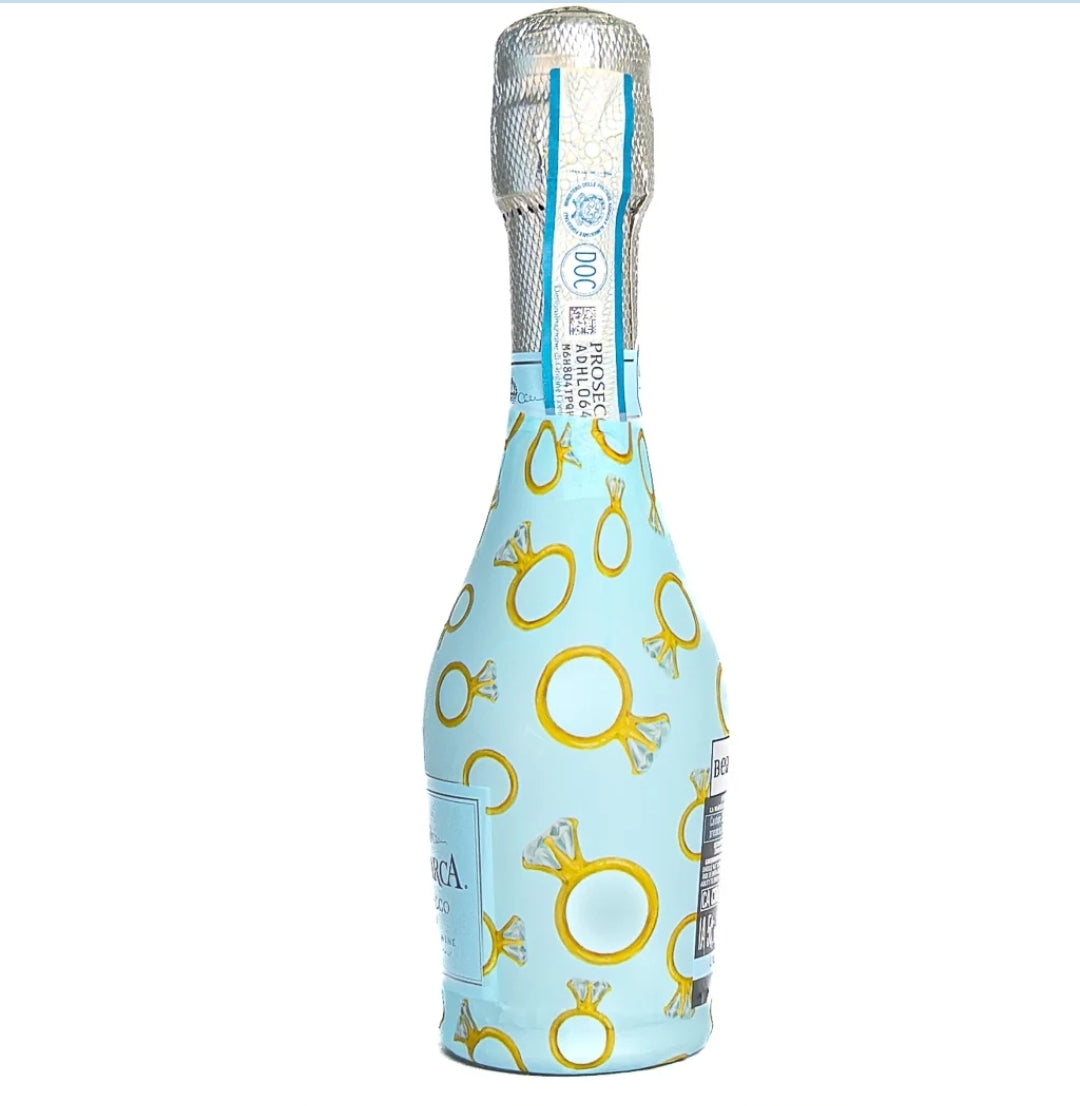Beau Bottles Blue Engagement Ring Bottle Wraps (Mini La Marca Edition - Set of 6)