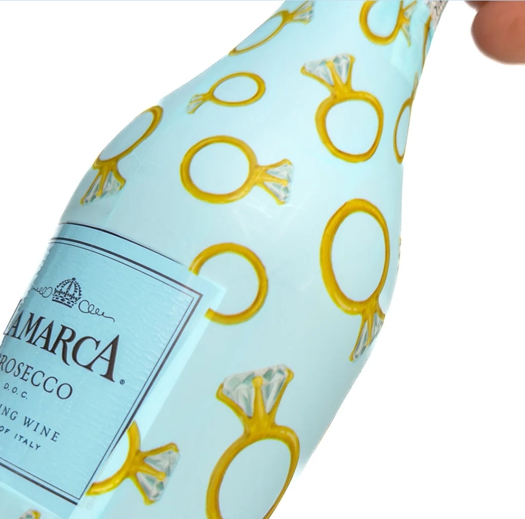 Beau Bottles Blue Engagement Ring Bottle Wraps (Mini La Marca Edition - Set of 6)