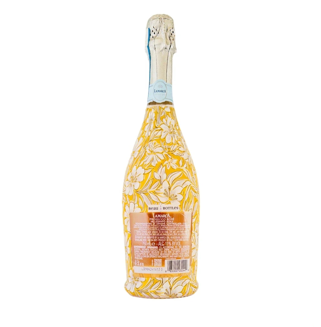 Beau Bottles Grandmillenial Gold Flower Bottle Wrap (La Marca Edition)