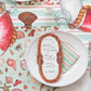 Paper Table Runner: Seafoam & Red Awning Stripe