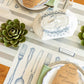 Paper Table Runner: Silver Classic Stripe