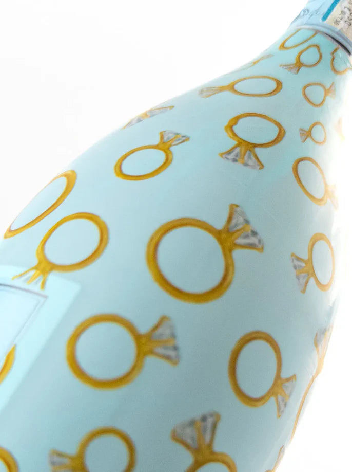 Beau Bottles Blue Engagement Ring Bottle Wrap (La Marca Edition)