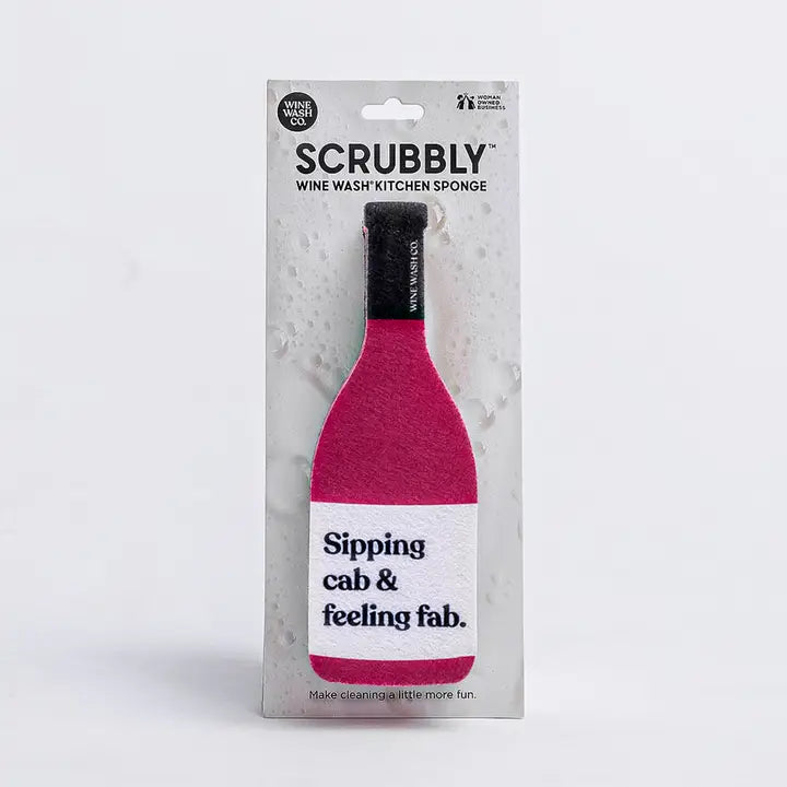 "Sipping Cab and Feeling Fab" Scrubbly™ Kitchen Sponge