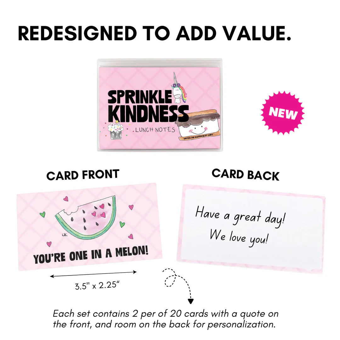 Sprinkle Kindness Inspirational Lunch Notes