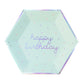 Sprinkles Pastel "Happy Birthday" Large Paper Plates (Multi-Color Pack)