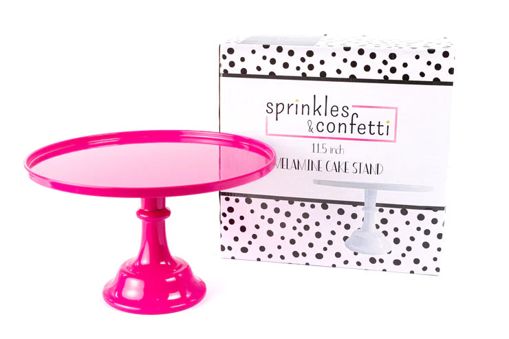 Bright Hot Pink Melamine Pedestal Cake Stand - Thumbnail 5