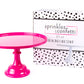 Bright Hot Pink Melamine Pedestal Cake Stand