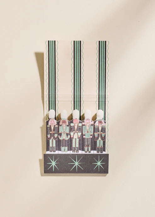 Green Nutcracker Printed 10-Stem Matchbooks