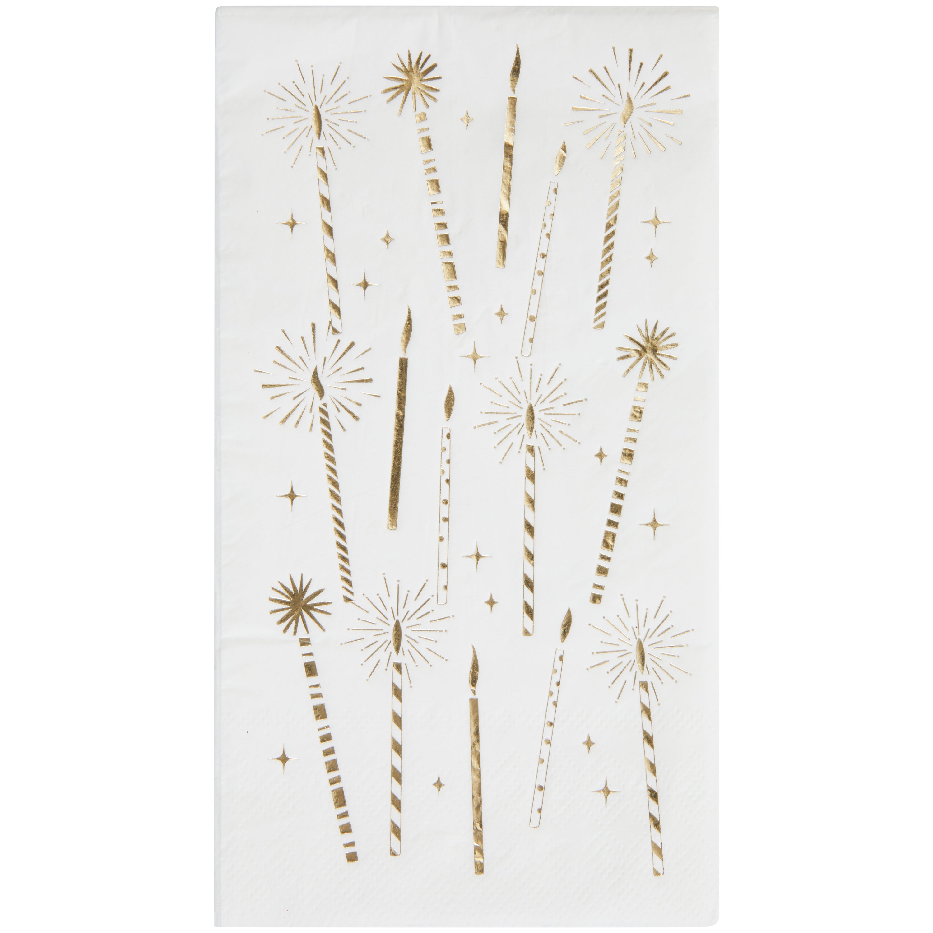 Gold Birthday Candle Guest Dinner Napkins