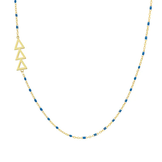 Delta Delta Delta Side Necklace