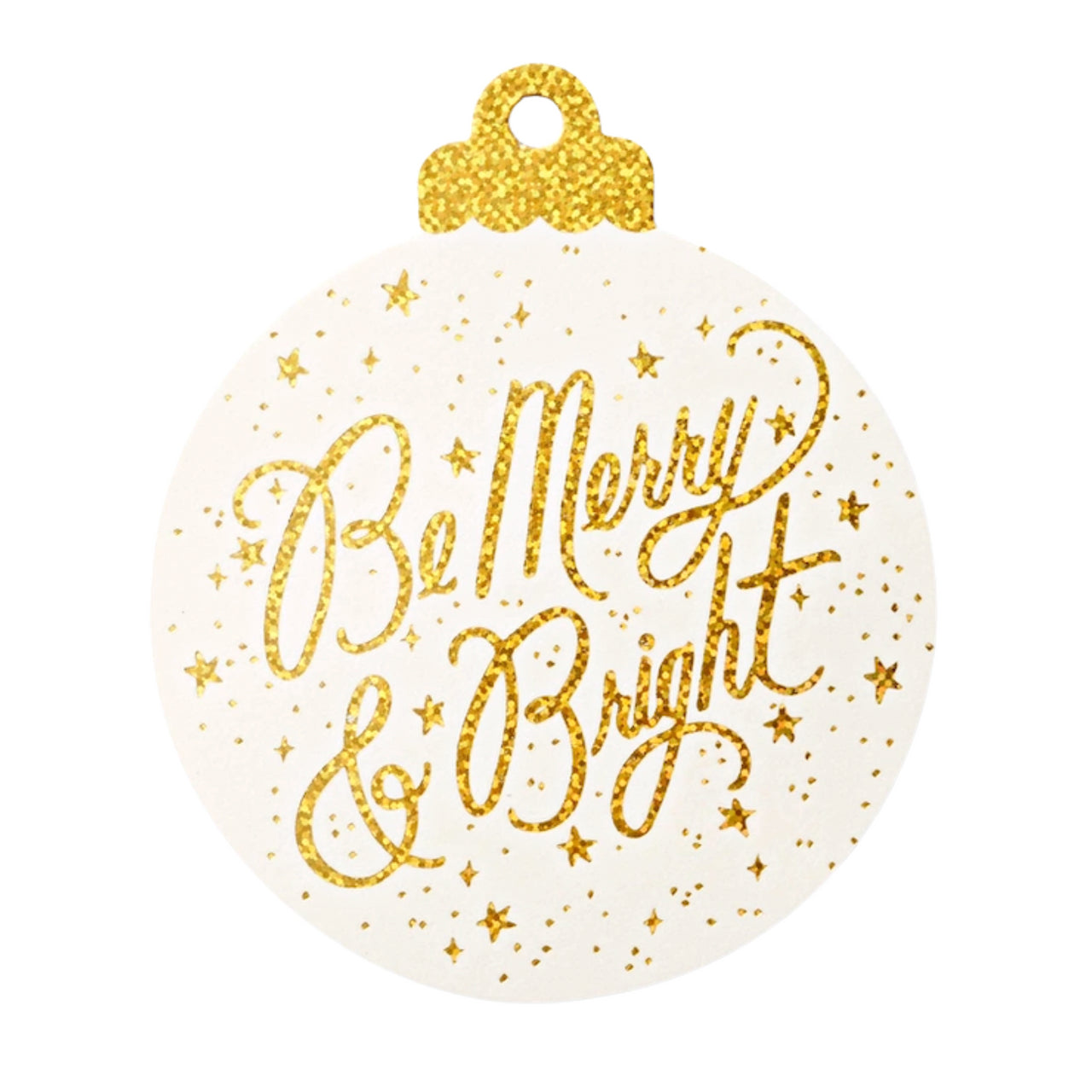 Pack of 8 Merry and Bright Die-Cut Gift Tags