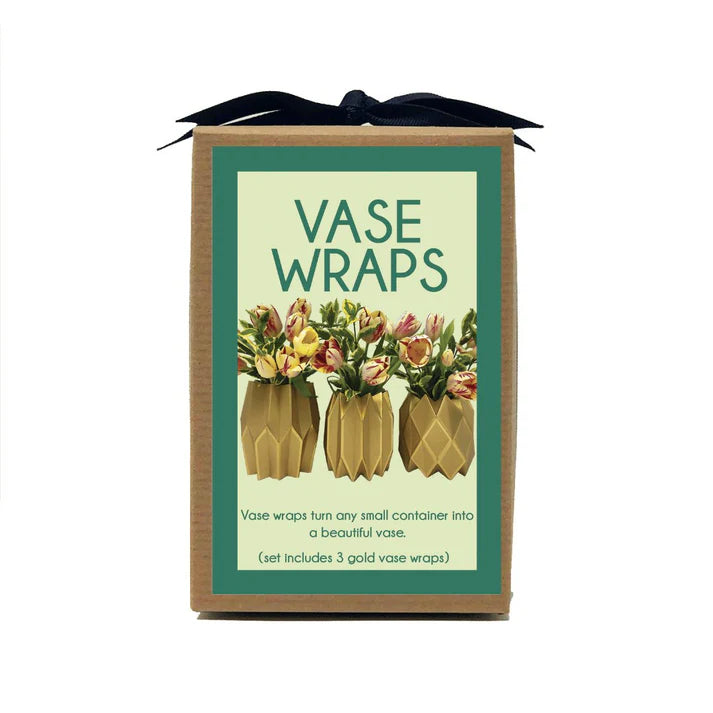 Gold Paper Vase Wraps