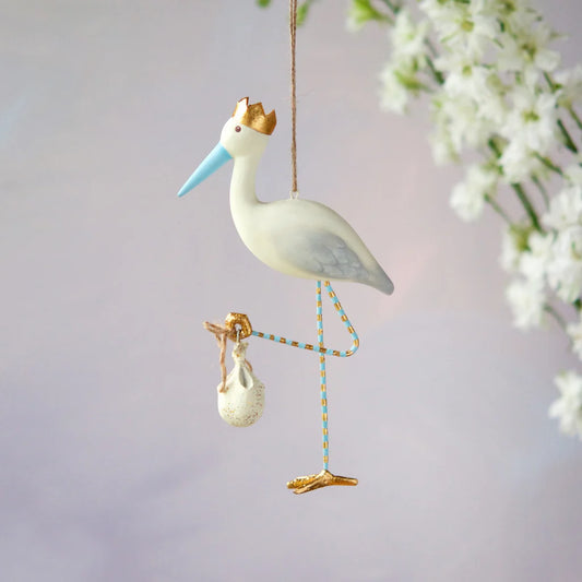 Blue Royal Stork Ornament