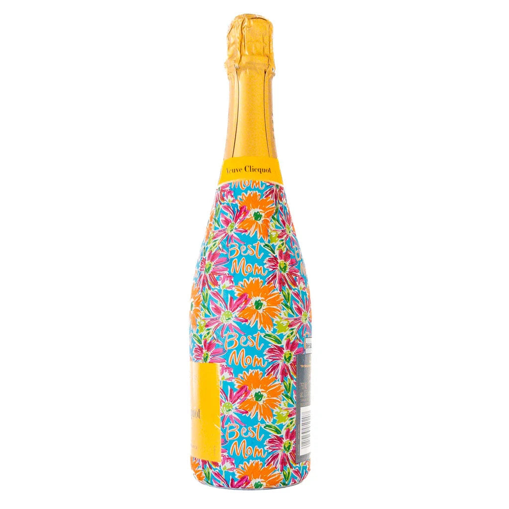 Floral Best Mom Bottle Wrap (Veuve Edition)