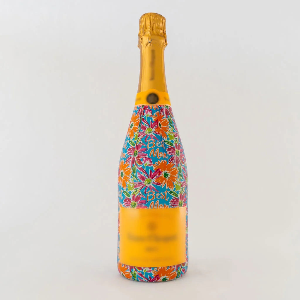 Floral Best Mom Bottle Wrap (Veuve Edition)