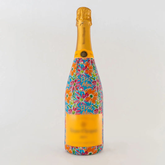Floral Best Mom Bottle Wrap (Veuve Edition)