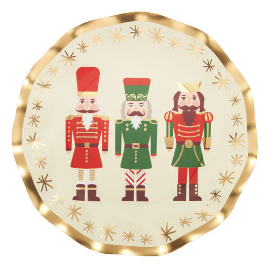 Nutcracker Christmas Wavy Salad Plate