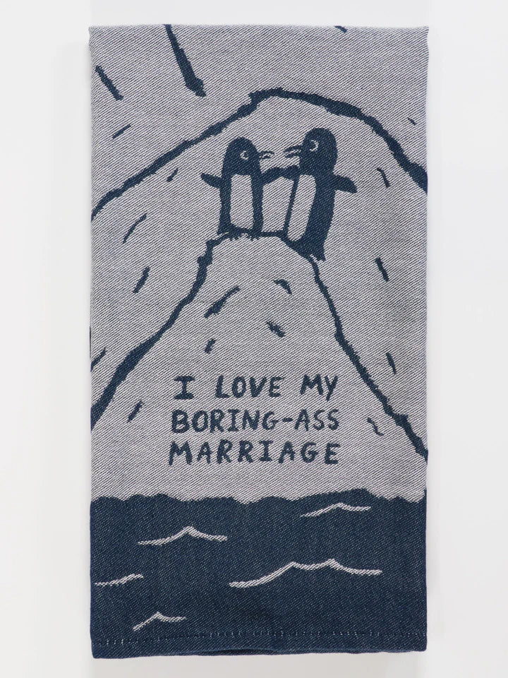"Boring Ass* Marriage" Dish Towel - Thumbnail 2