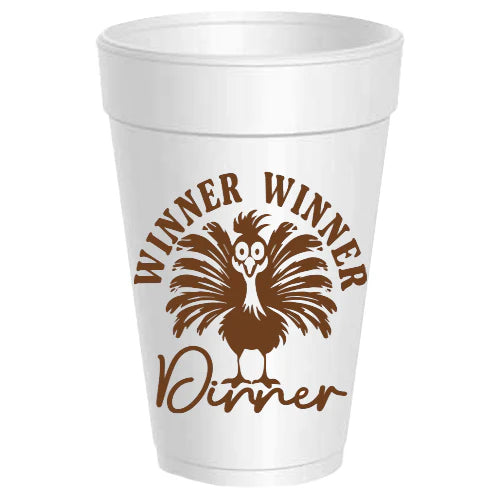 Winner Winner Turkey Dinner Styrofoam Cups